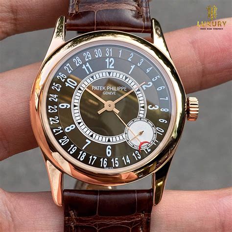 Đồng hồ Patek Philippe Calatrava Vàng hồng 18K 6000R